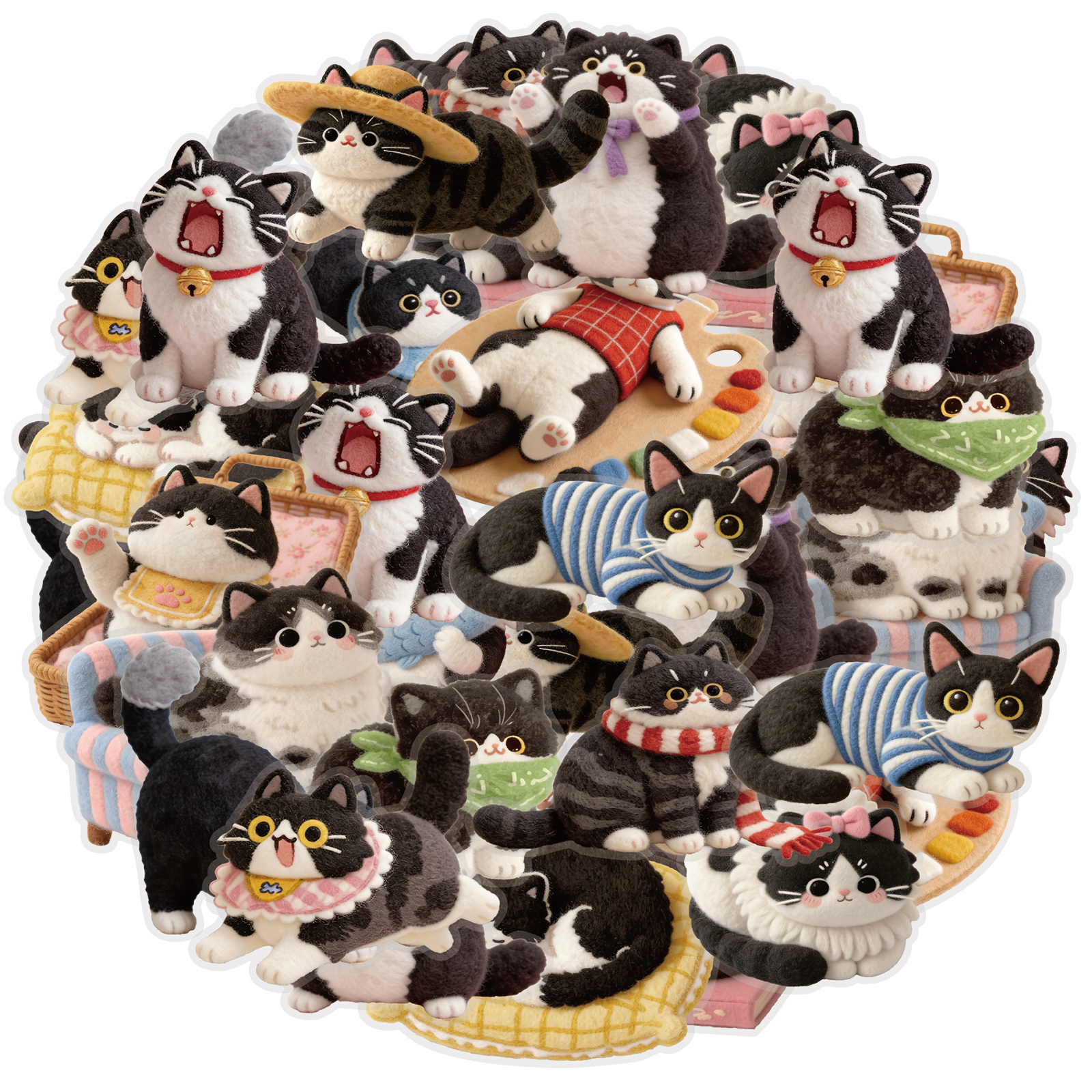 Lifestyle Of Japanese - Etori Life 15Pcs Cute Felt-Style Wearable