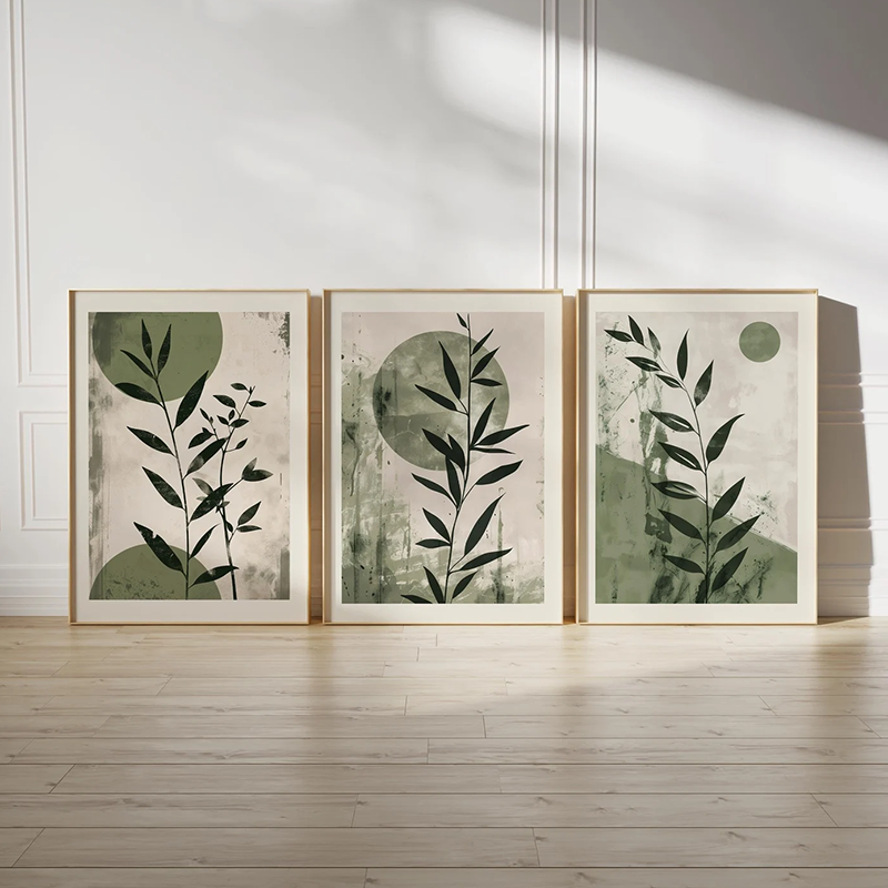 Japanese Minimalist Lifestyle - 3PCS Japandi Wall Art Set Minimalist