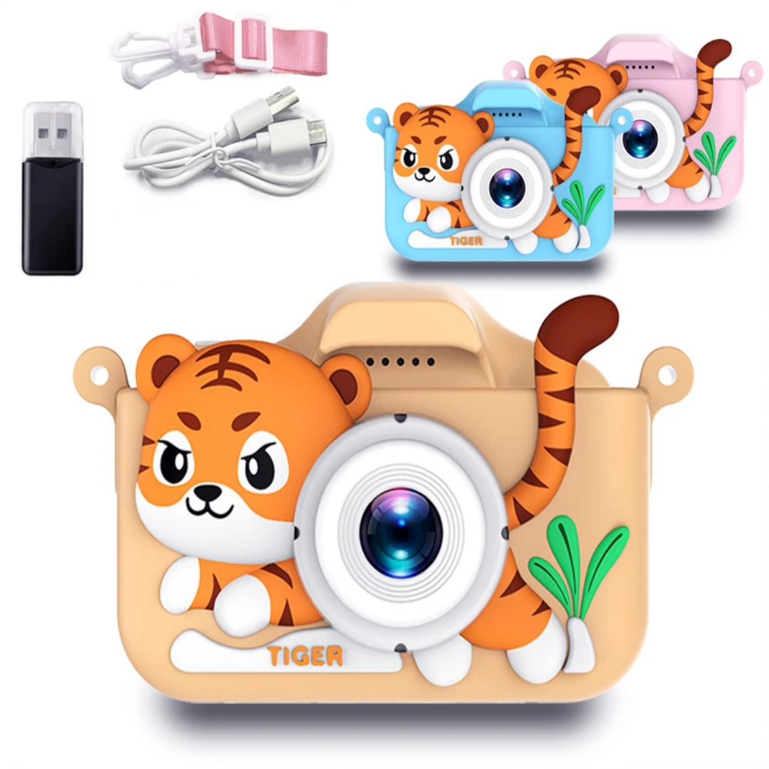 Japanese Lifestyle Video - Kids Mini Camera Cartoon Tiger Toys