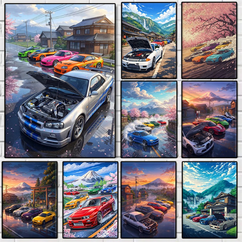 Japanese Lifestyle Anime - Anime Japanese JDM Car GTR Cherry