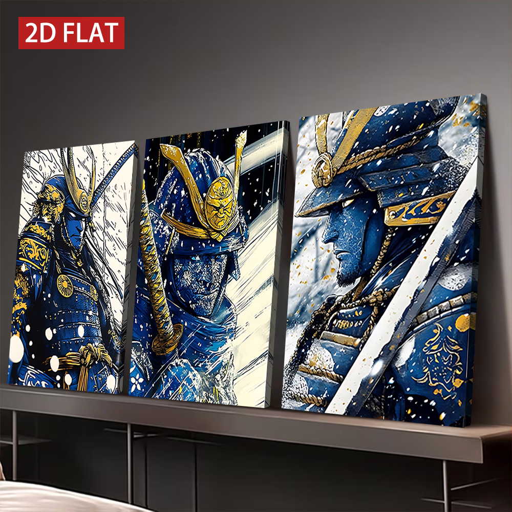 Lifestyle Of Japanese - 3 Counts Wooden Framed Canvas Painting,