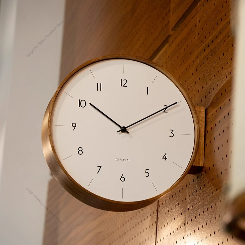 Lifestyle Of Japanese - Japanese-style Solid Wood Double-sided Wall Clock