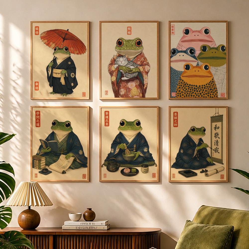 Lifestyle Of Japanese - Cultural Japanese Frog Lifestyle Painting Calligraphy