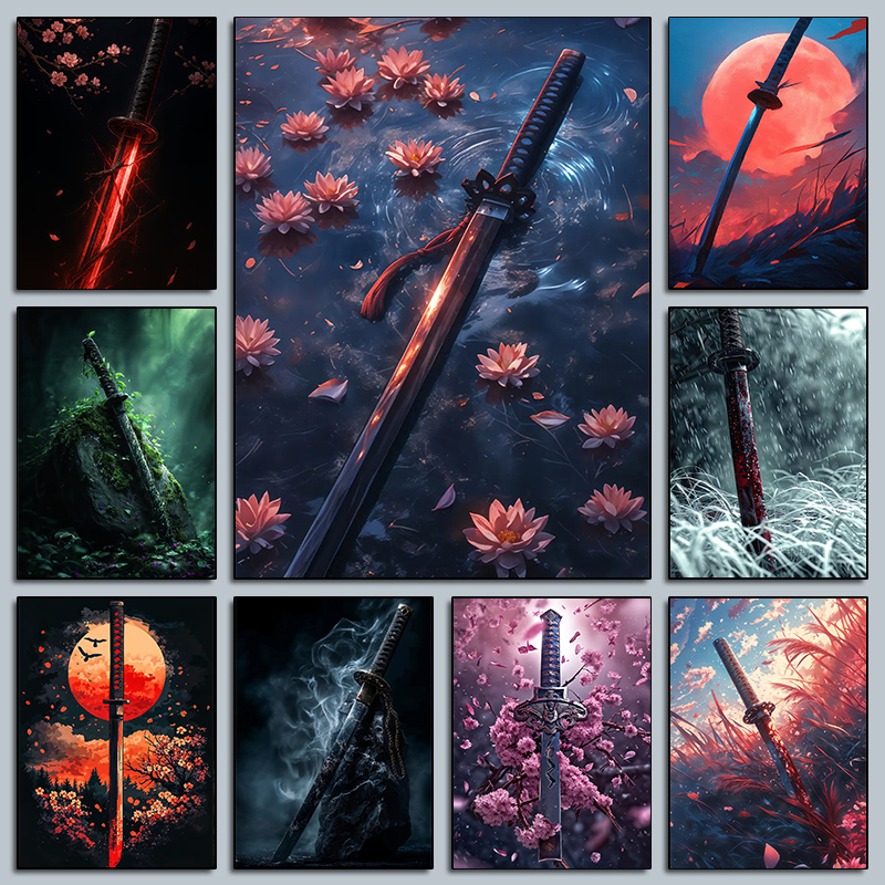 Lifestyle Of Japanese - Classic Dark Traditional Japanese Sword Poster