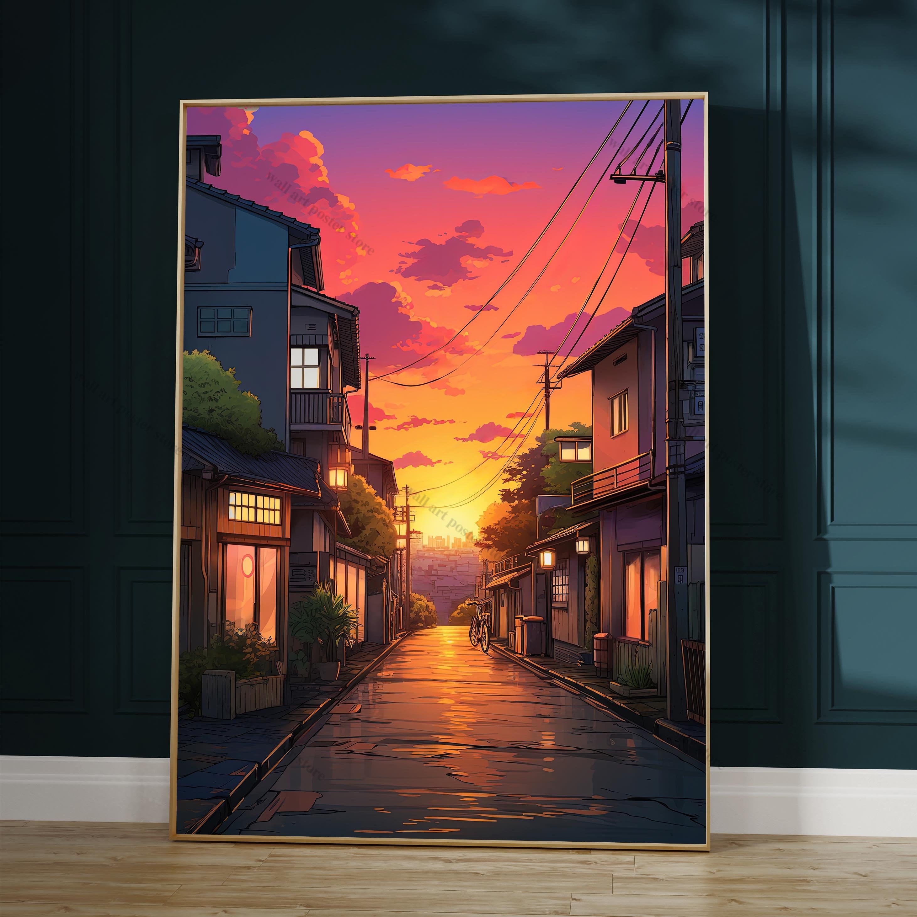 Rainy Tokyo Japanese Woodblock - Japanese Lifestyle Anime review and price