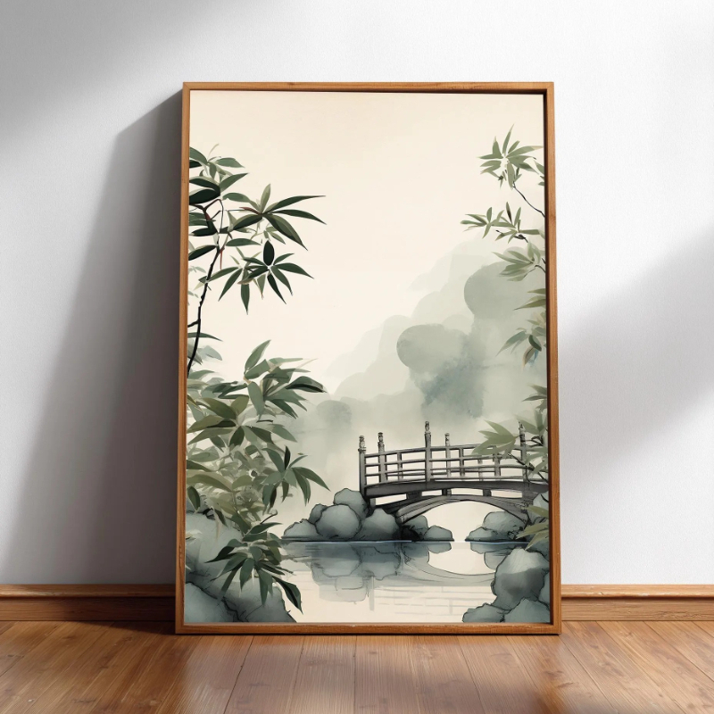 Japandi Wall Art Minimal Botan - Japanese Minimalist Lifestyle review and price