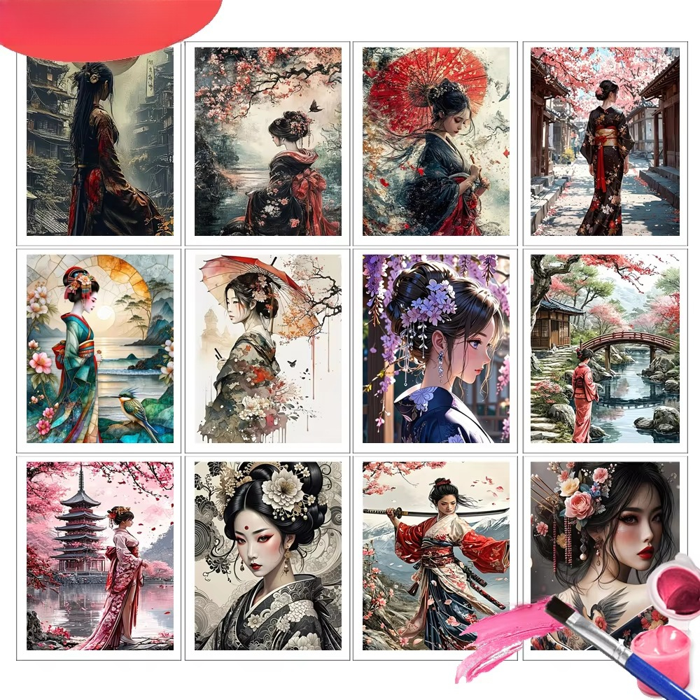 Paiting By Number Kits Woman P - Japanese Women Lifestyle review and price