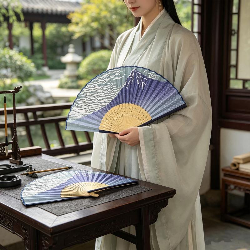 Ukiyoe Wave Bamboo Folding Fan - Fan Sensu Folding review and price
