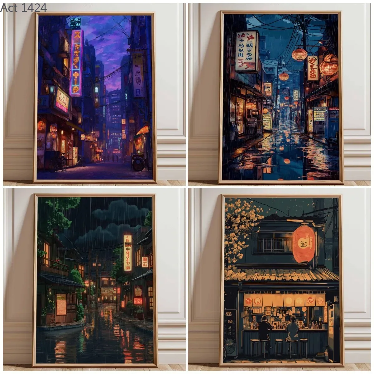 Neon Tokyo Street Poster Print - Japanese Lifestyle Anime review and price