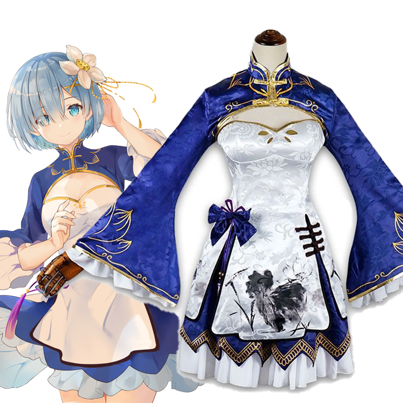 Rem Ram Cosplay Cheongsam Anim - Japanese Women Lifestyle review and price