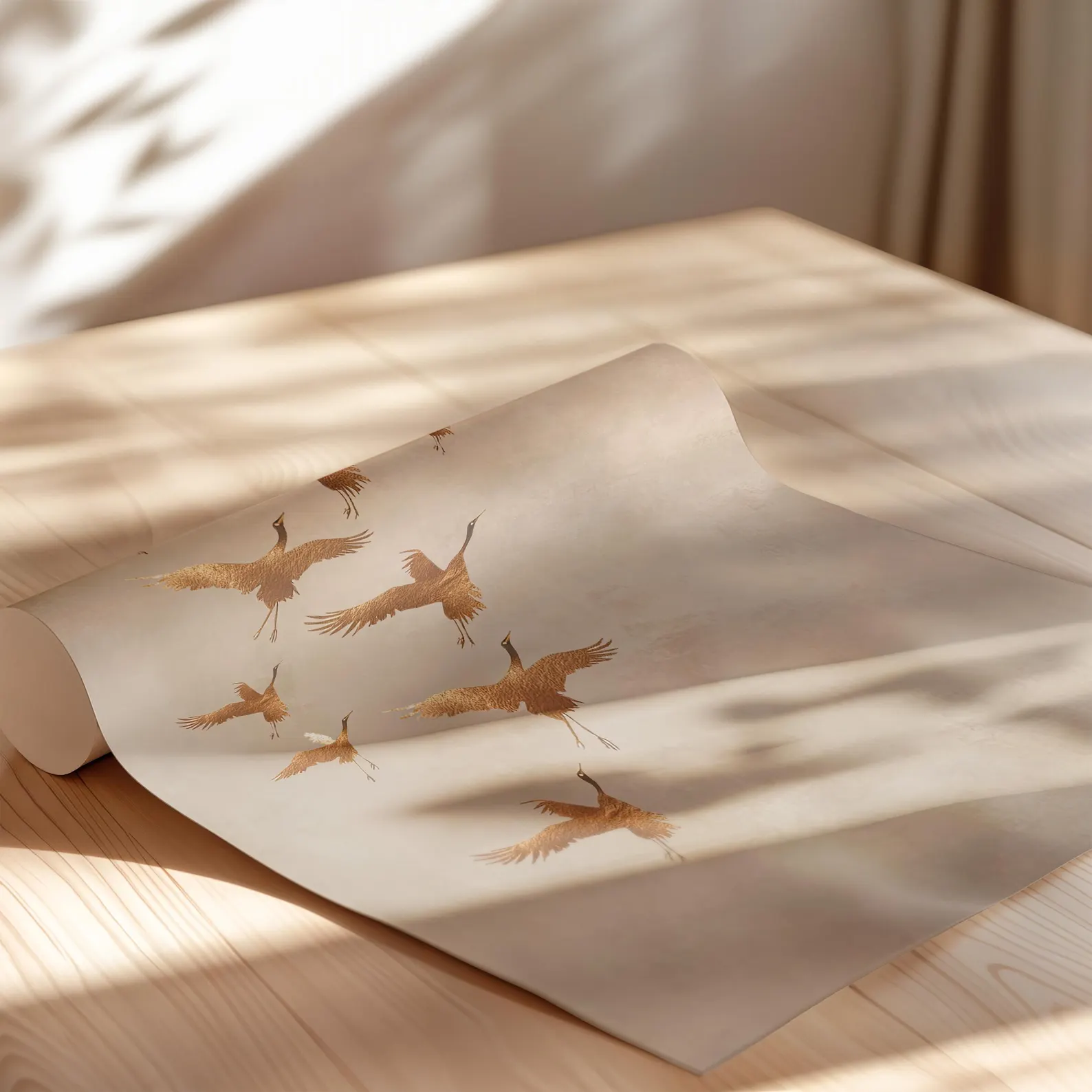 3PCS Golden Cranes Japanese Po - Japanese Minimalist Lifestyle review and price