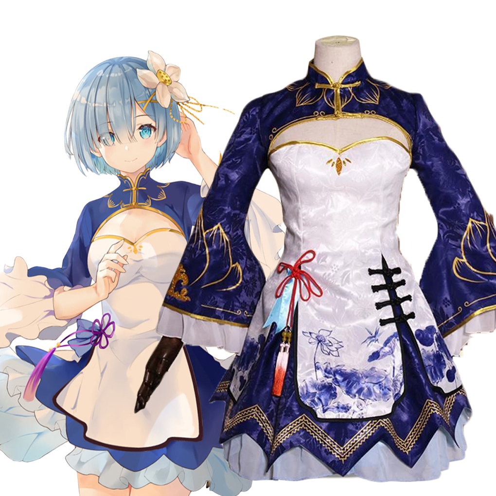 Rem Ram Cosplay Cheongsam Anim - Japanese Women Lifestyle review and price